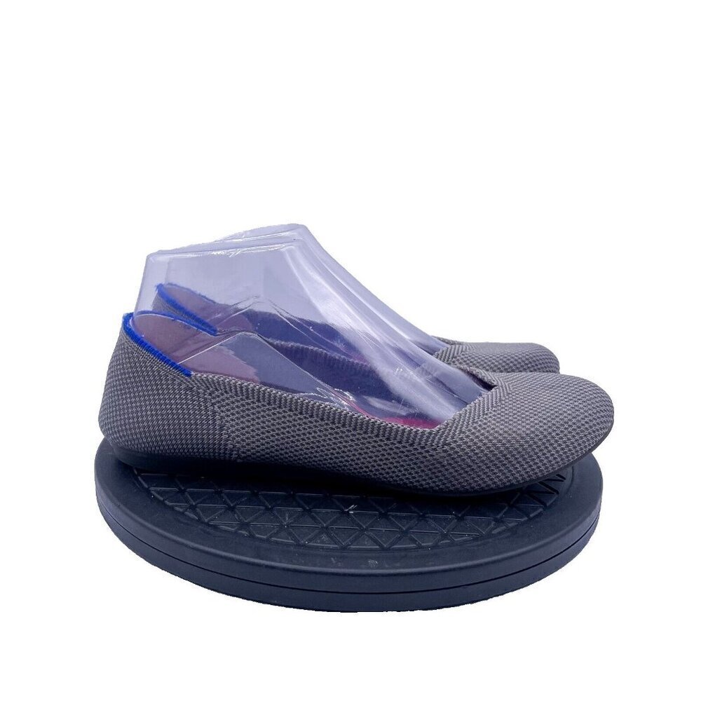 Rothy’s The Flat Women Birdseye Pebble Grey Slip On Round Toe Shoe Size 6.5